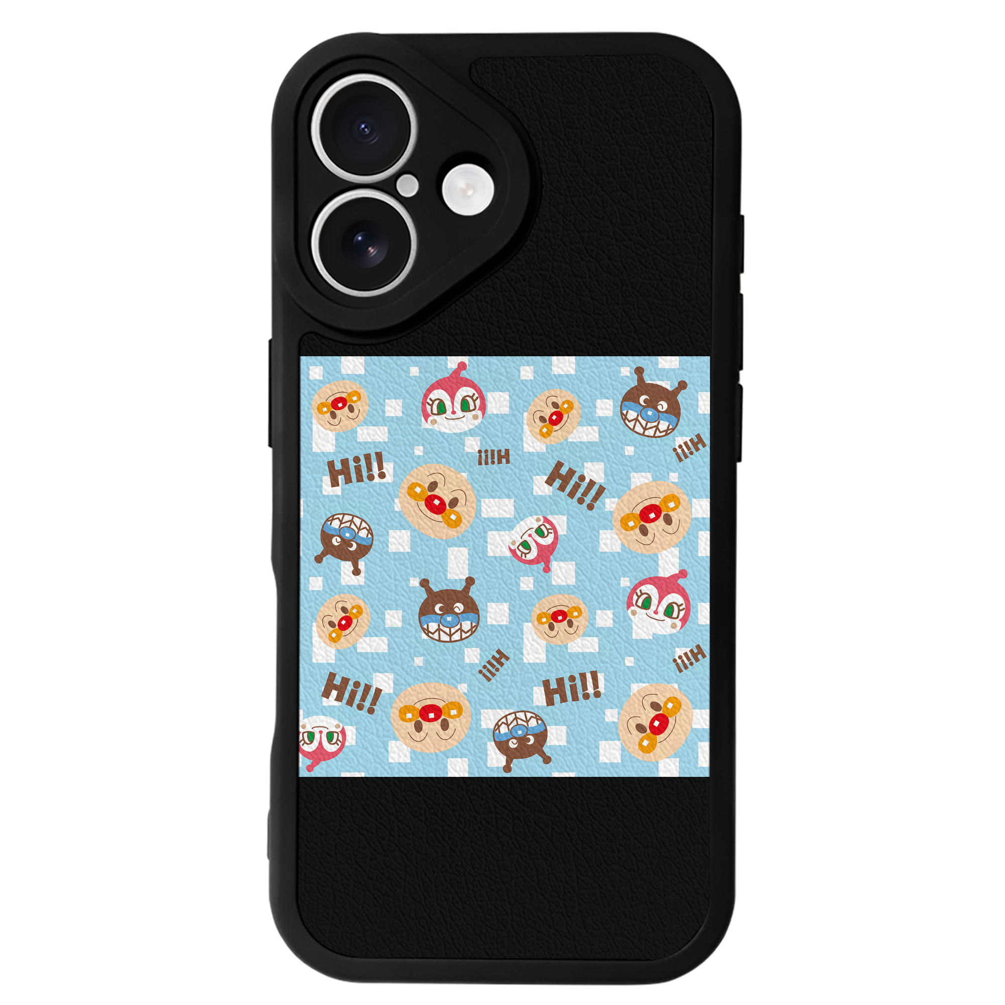 （画像用） アンパンマン Anpanman 【iPhone 16シリーズ対応】シリコンスマホケース（レザー調） 材質：シリコン